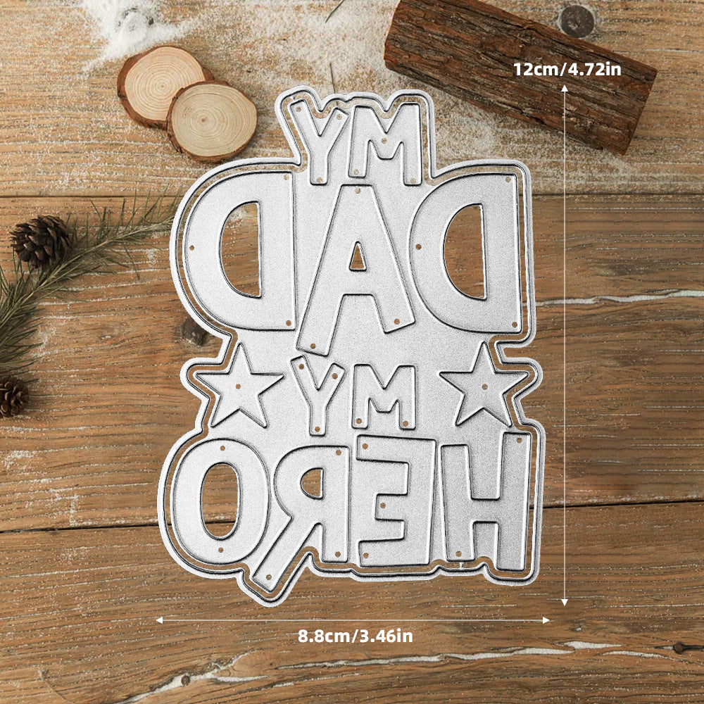 Father's Day Words Metal Cutting Dies