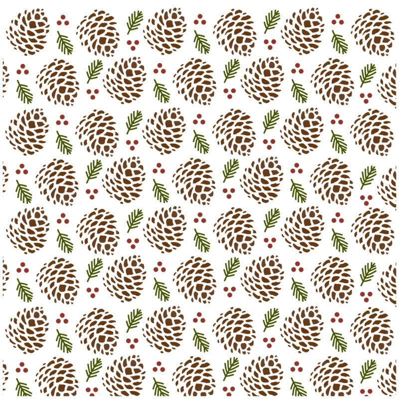 Christmas Pine Cones DIY Painting Hollow Stencil