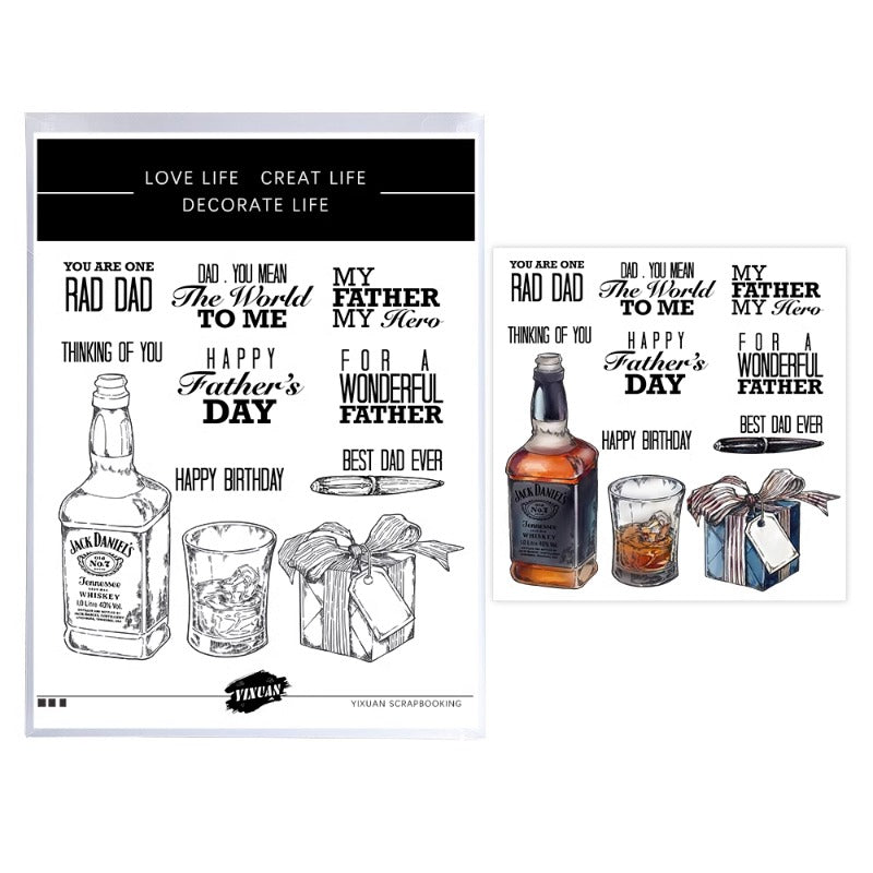 Whiskey & Gifts Dies & Stamps Set