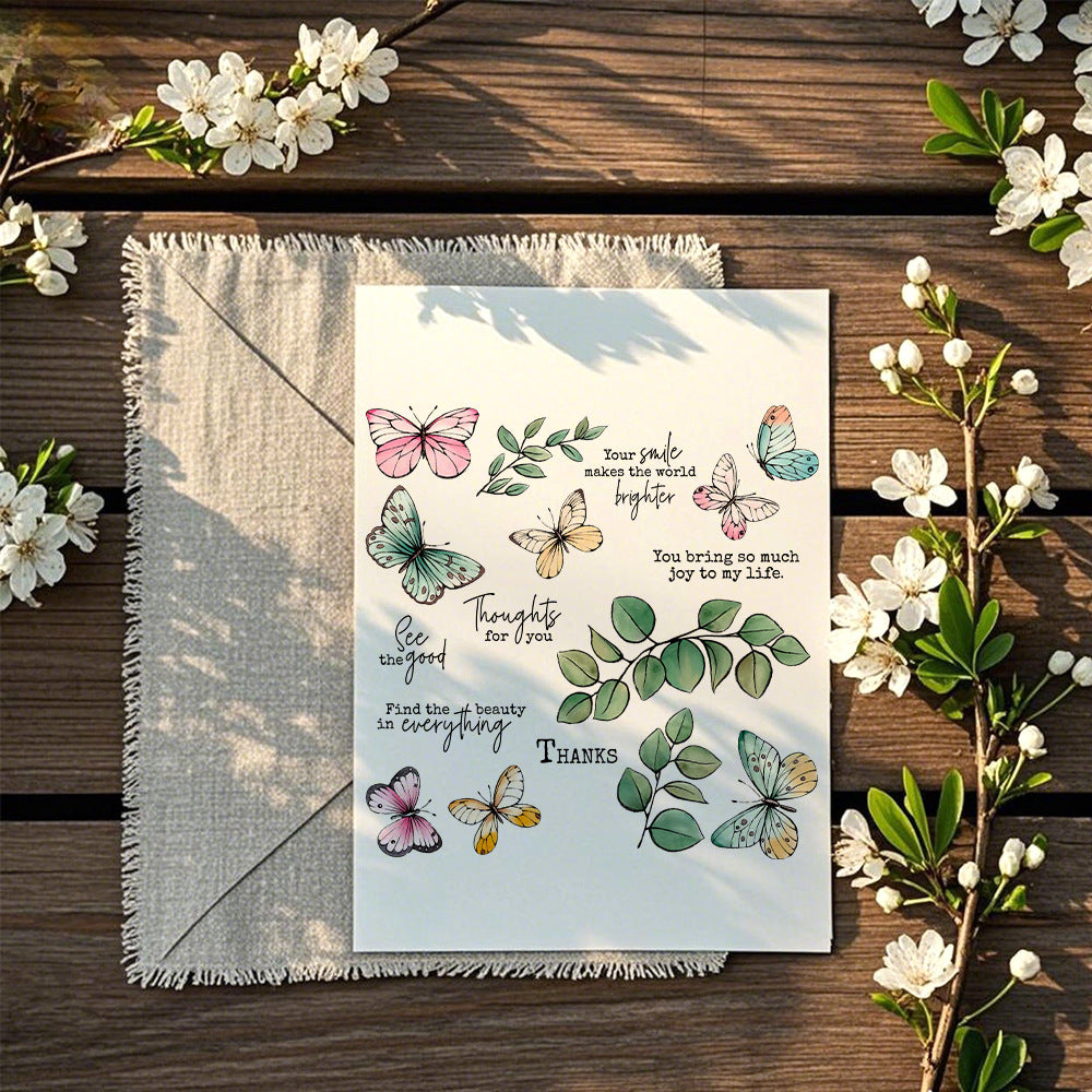 Butterfly Wreath Clear Stamps