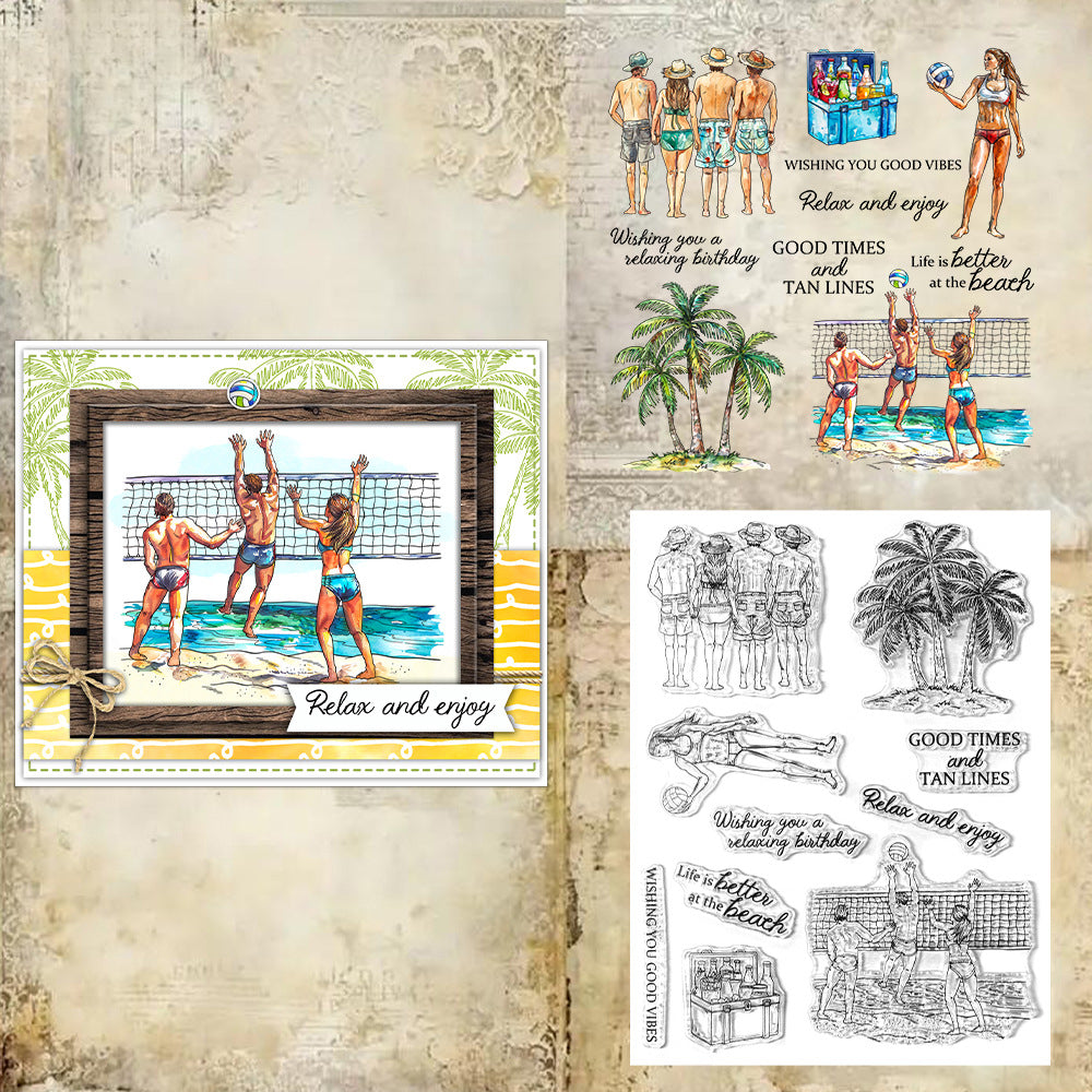 Beach Volleyball Clear Stamps