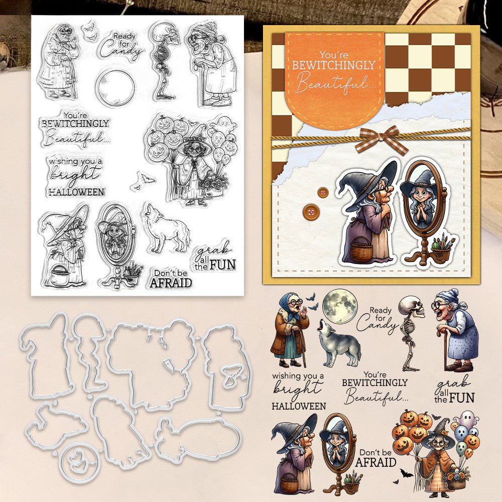 Halloween Granny Dies & Stamps Set