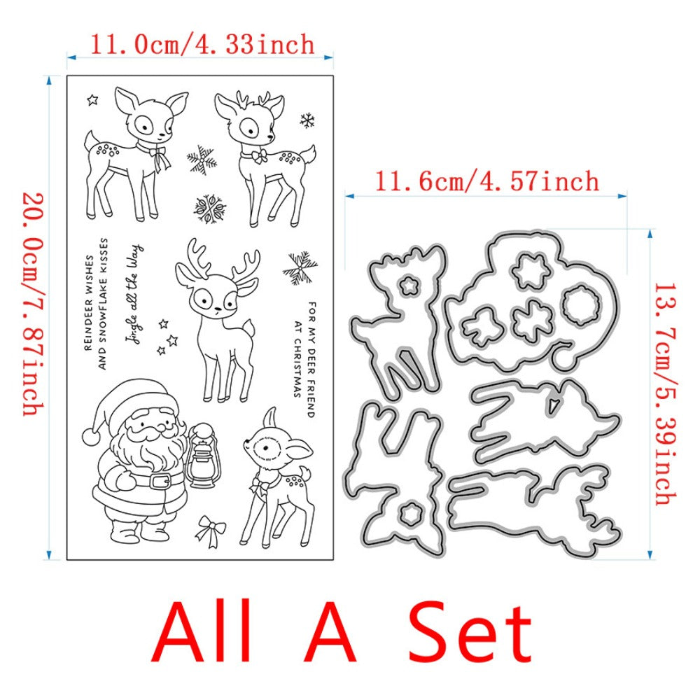 Santa Claus and Deer Dies & Stamps Set