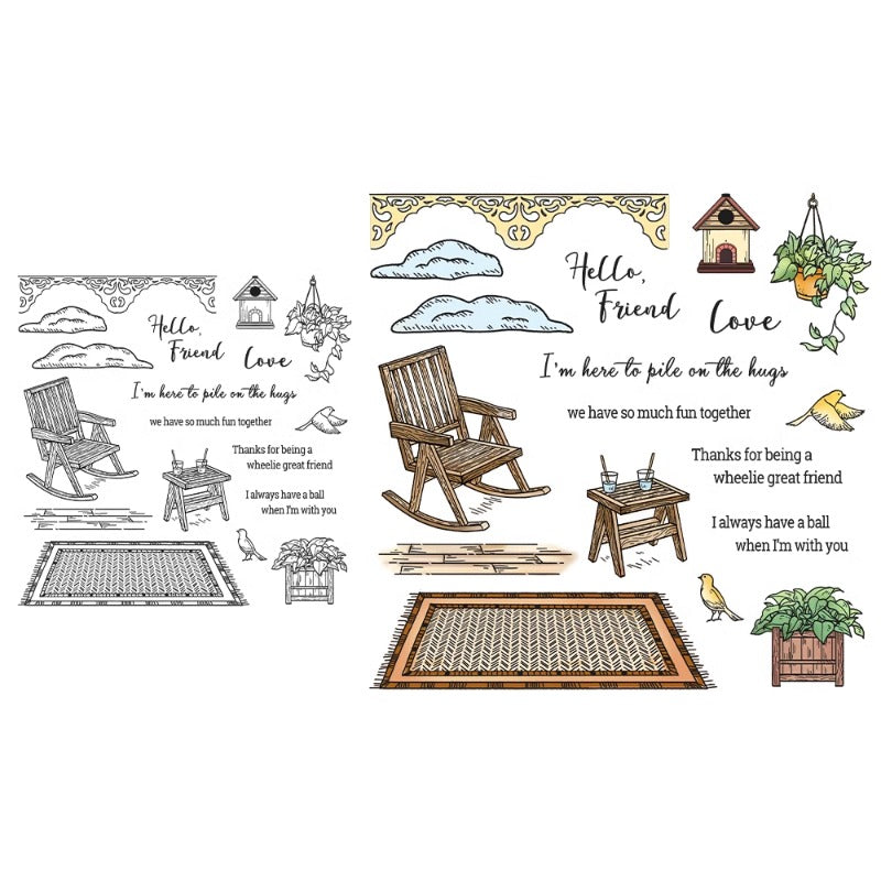 Patio Lounge Chair Dies & Stamps Set