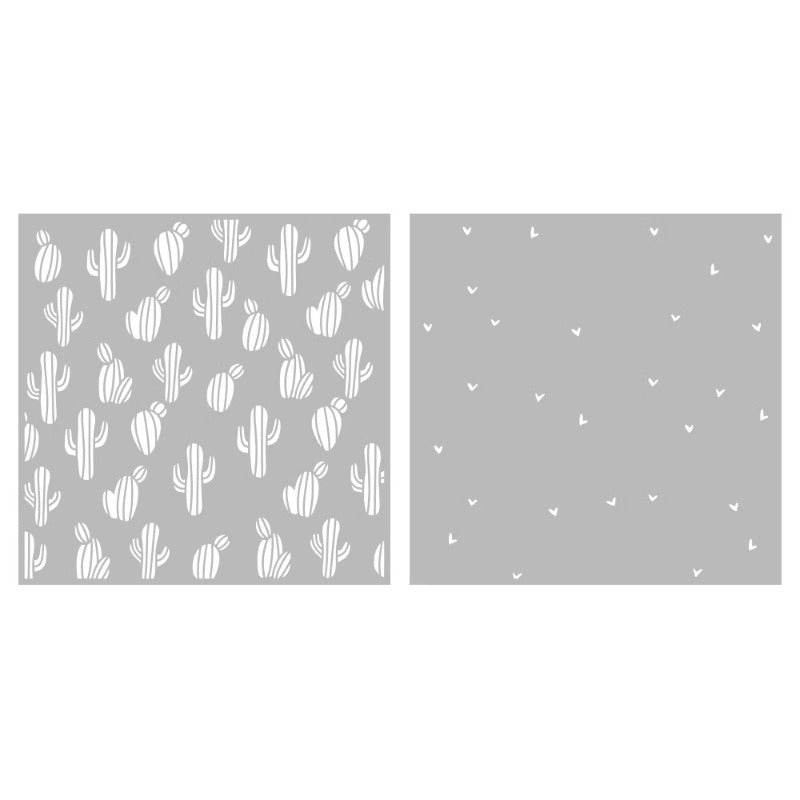 Cactus Background DIY Painting Hollow Stencil