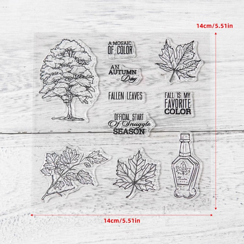 Autumn Maple Leaves Dies & Stamps Set