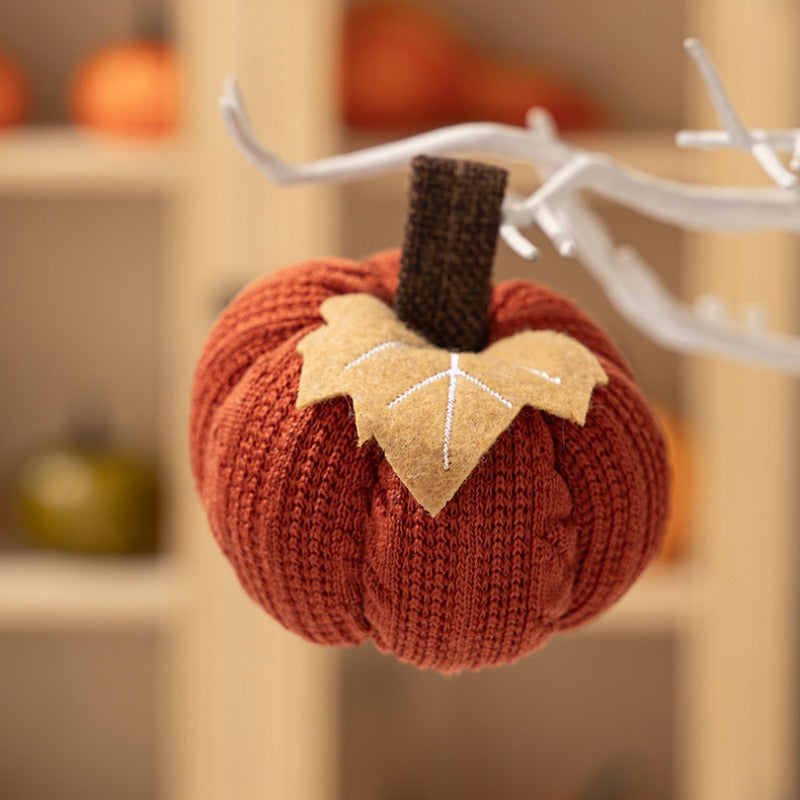 Thanksgiving Knitted Pumpkin Pendants Decorations