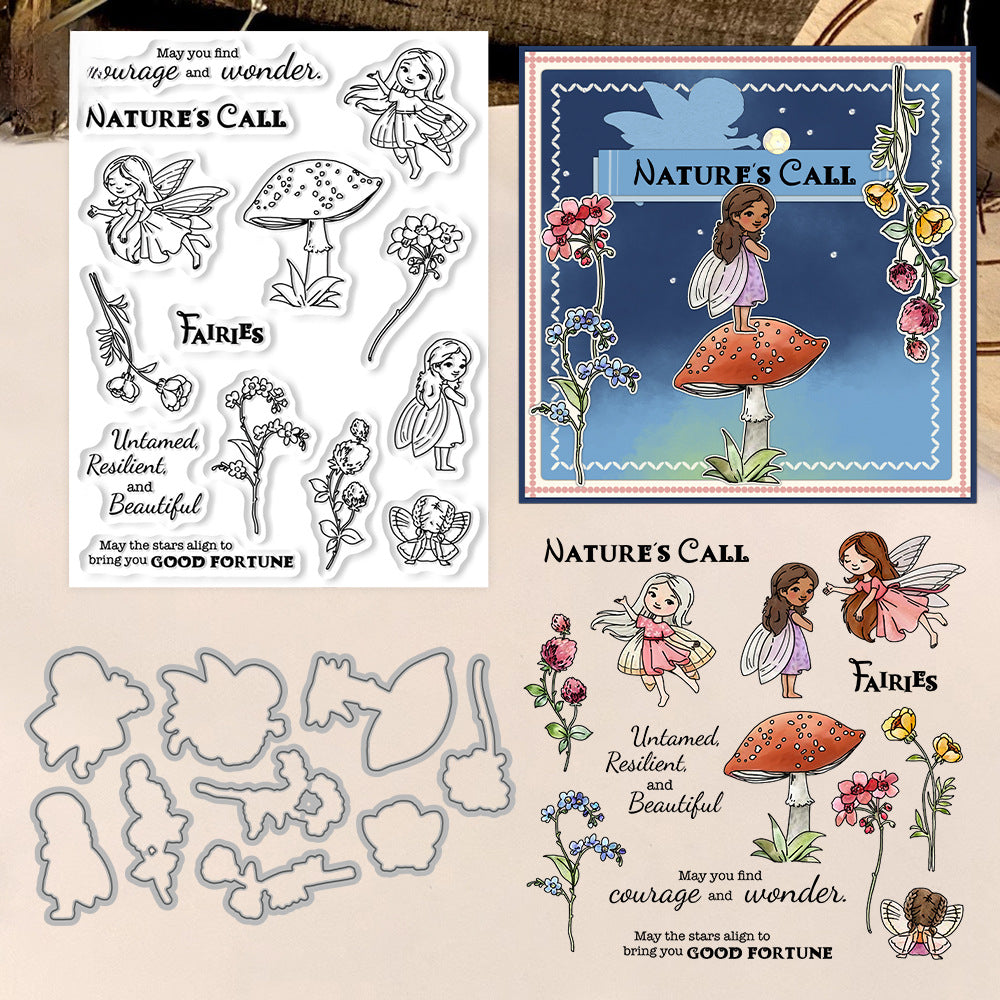 Fairy Flowers Dies & Stamps Set