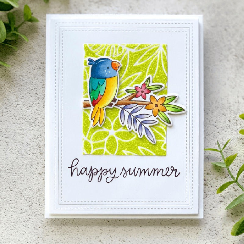 Cute Parrots Dies & Stamps Set