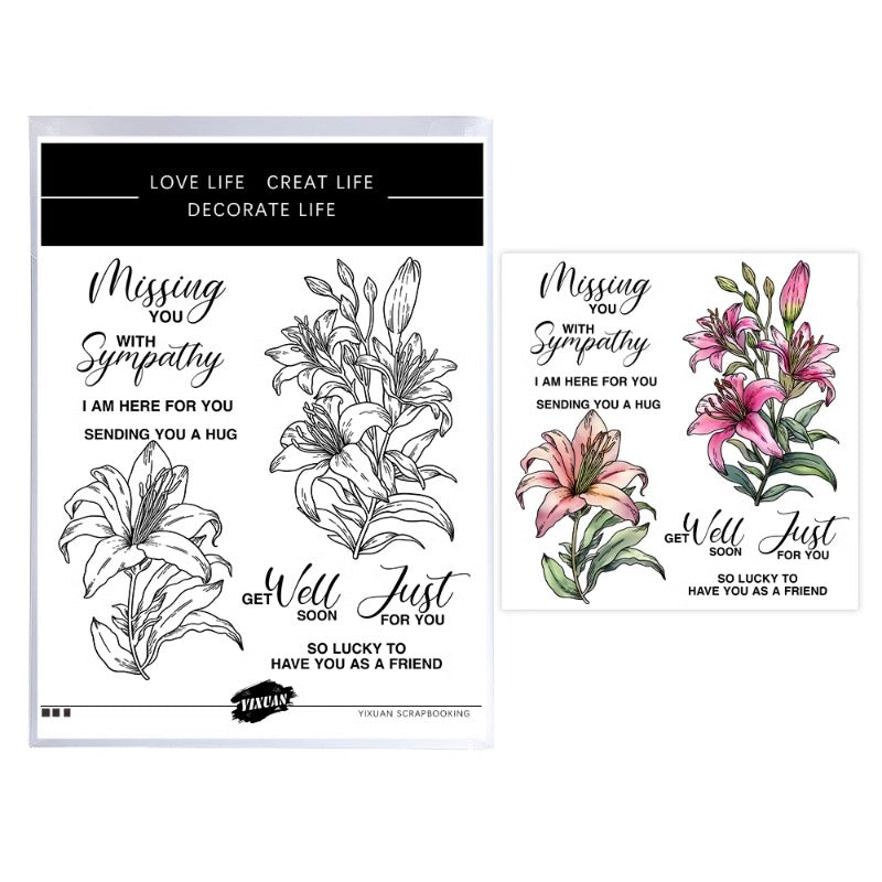 Spring Blooming Lilies Dies & Stamps Set