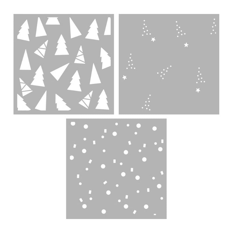 Christmas Tree Background DIY Painting Hollow Stencil