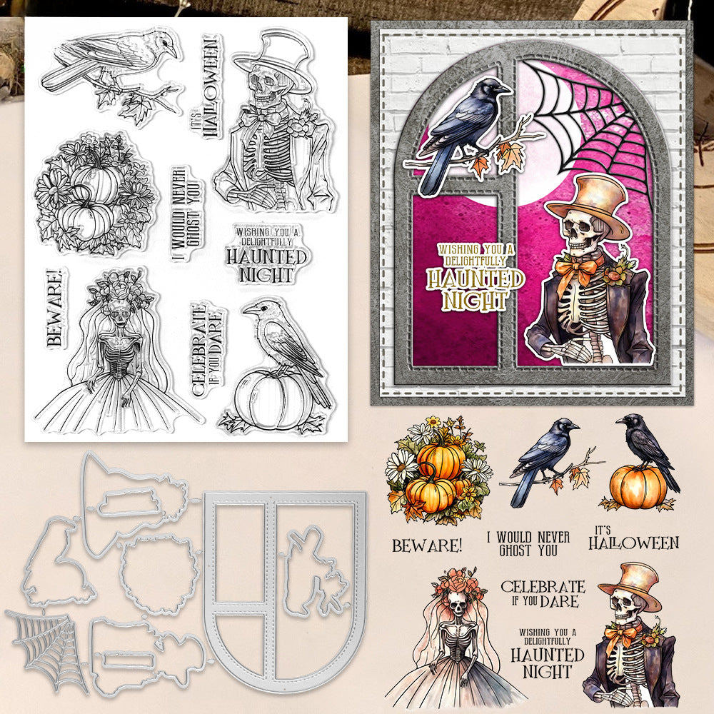 Halloween Skeleton Dies & Stamps Set