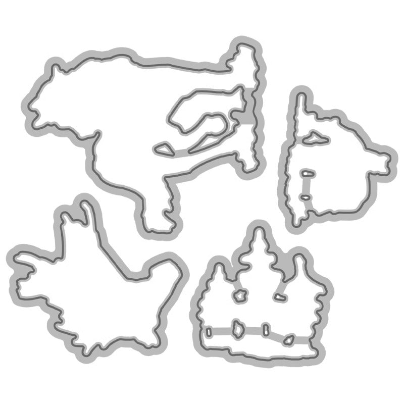 Animal Horse Dies & Stamps Set