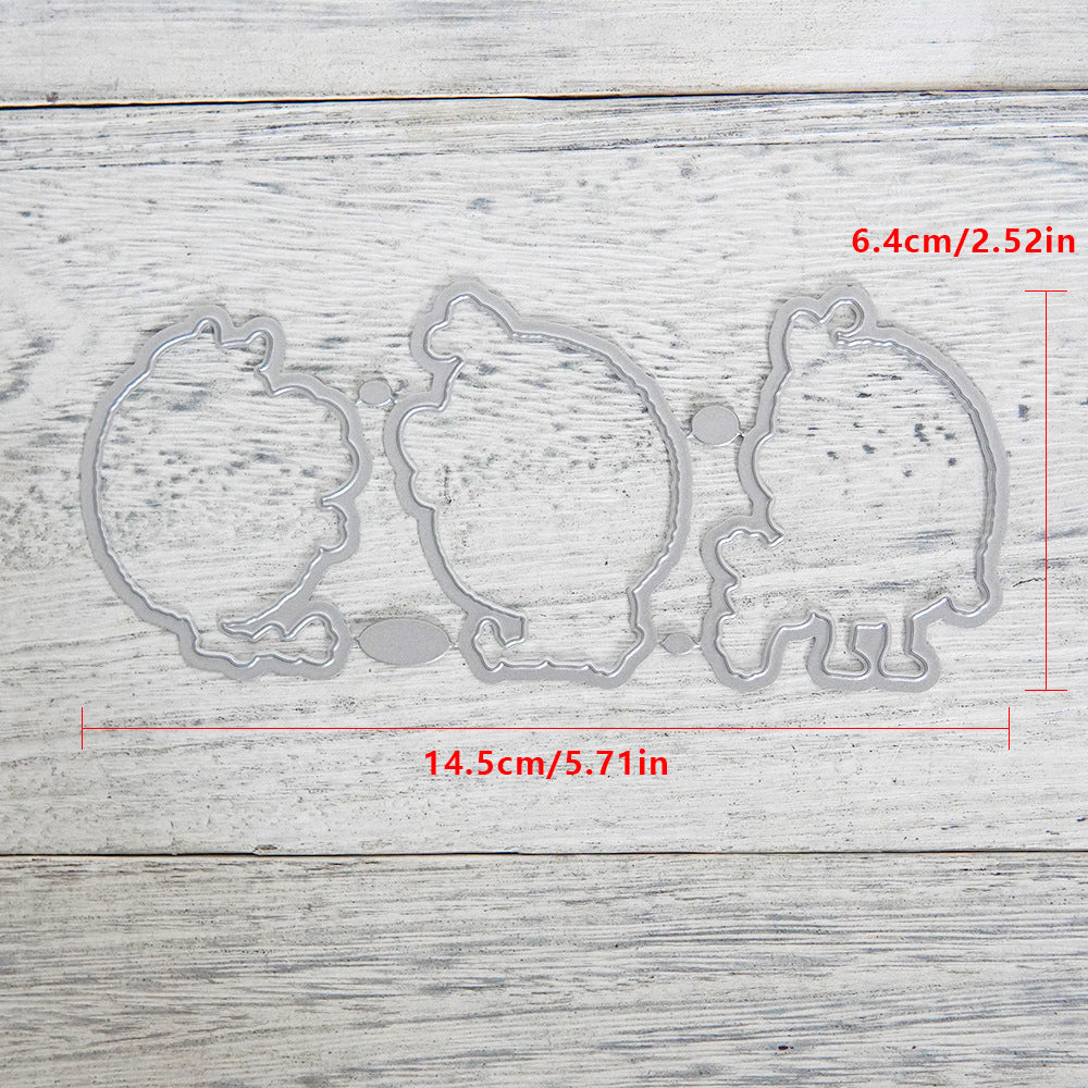 Cute Cartoon Bees Dies & Stamps Set