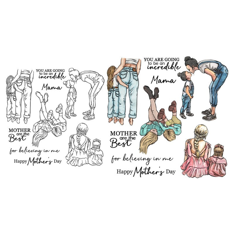 Mother & Daughter Dies & Stamps Set