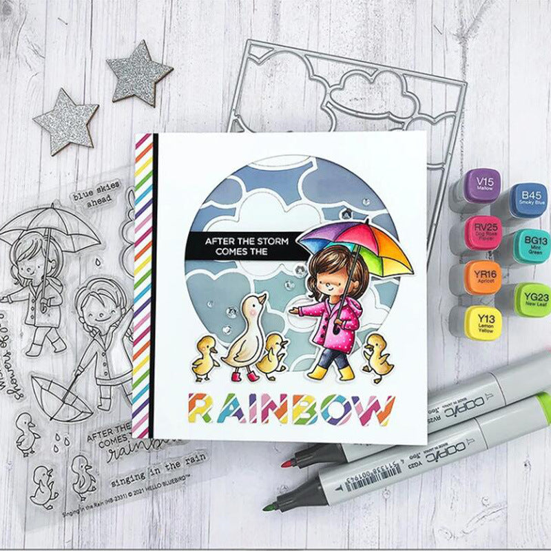 Rainy Day Girl Dies & Stamps Set