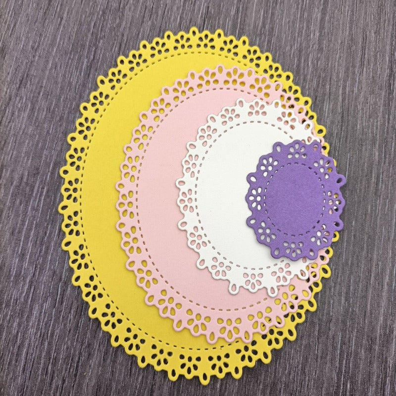 Stackable Oval Lace Frame Cutting Dies