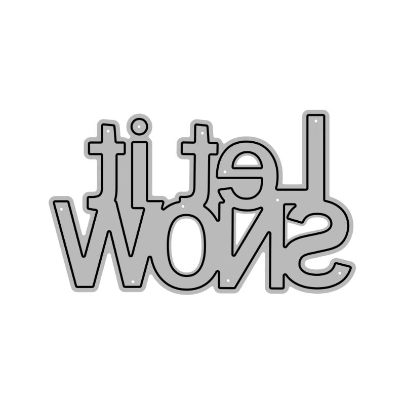 "Let It Snow" Letters Metal Cutting Dies