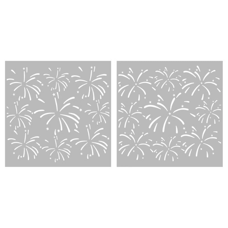 Fireworks Background DIY Painting Hollow Stencil
