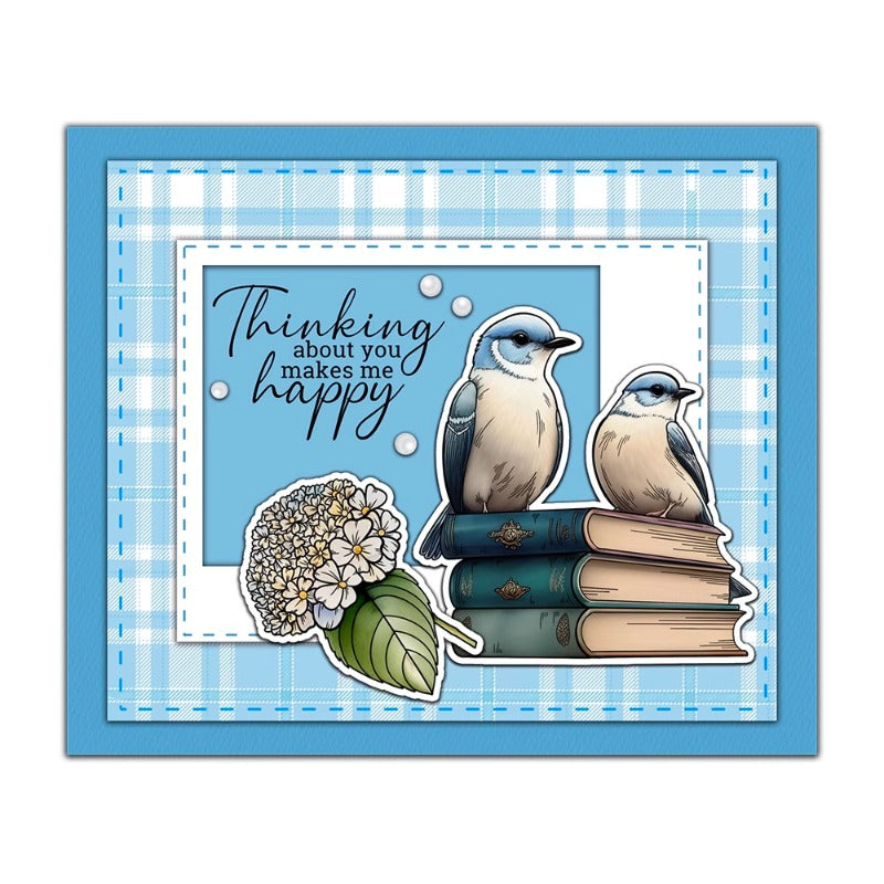 Hydrangeas And Birds Dies & Stamps Set