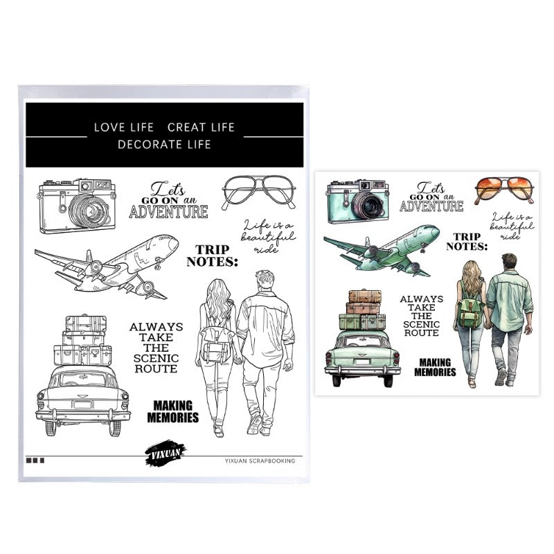 Couple Travel Dies & Stamps Set