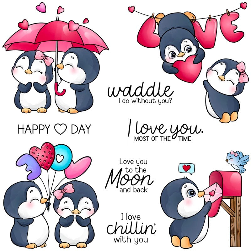 Valentine's Day Penguins Dies & Stamps Set