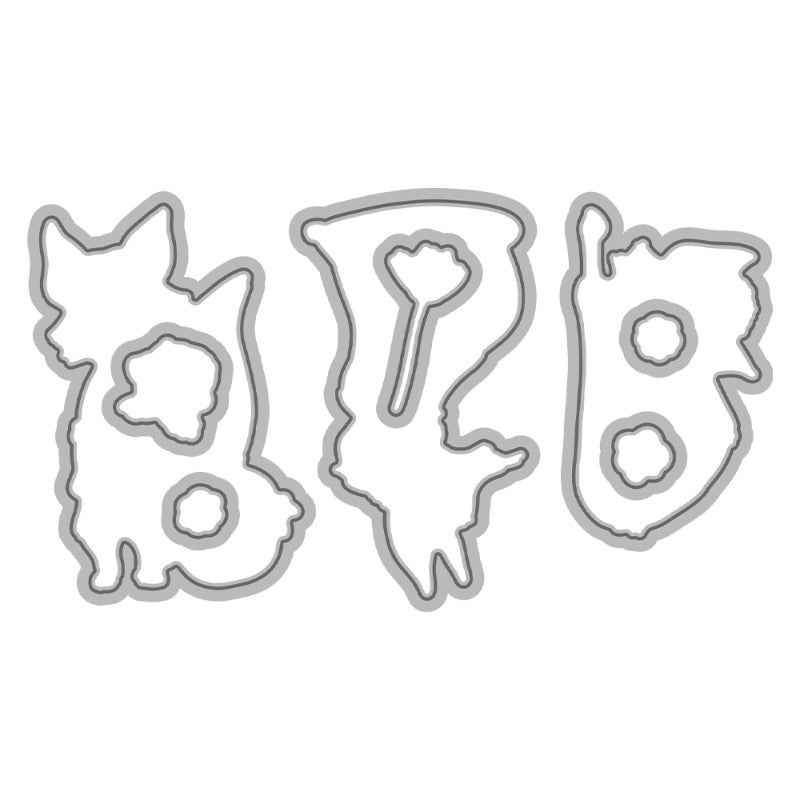 Cute Fox Rose Basket Dies & Stamps Set