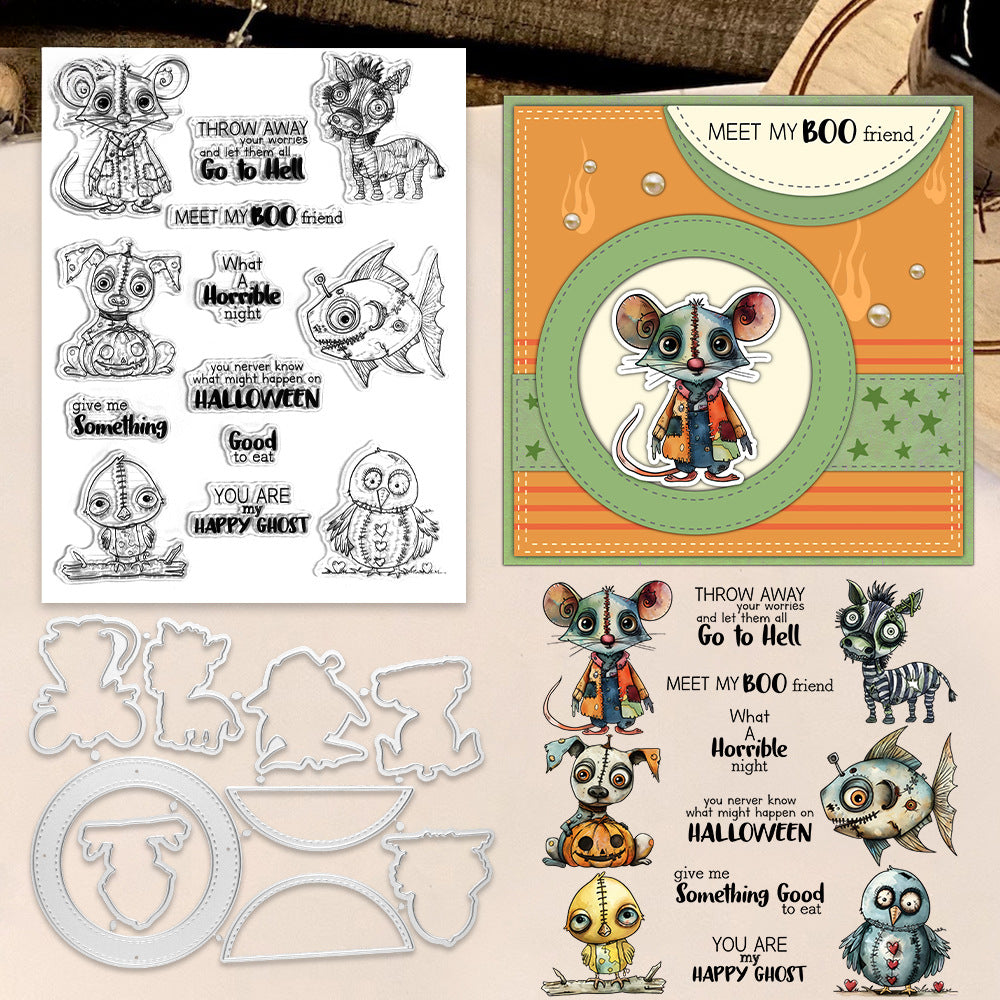 Halloween Animals Dies & Stamps Set