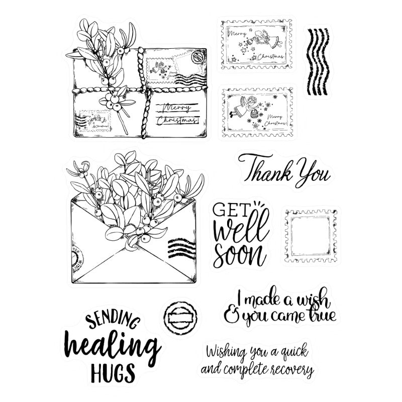 Cute Envelope Mailer Set Dies & Stamps Set