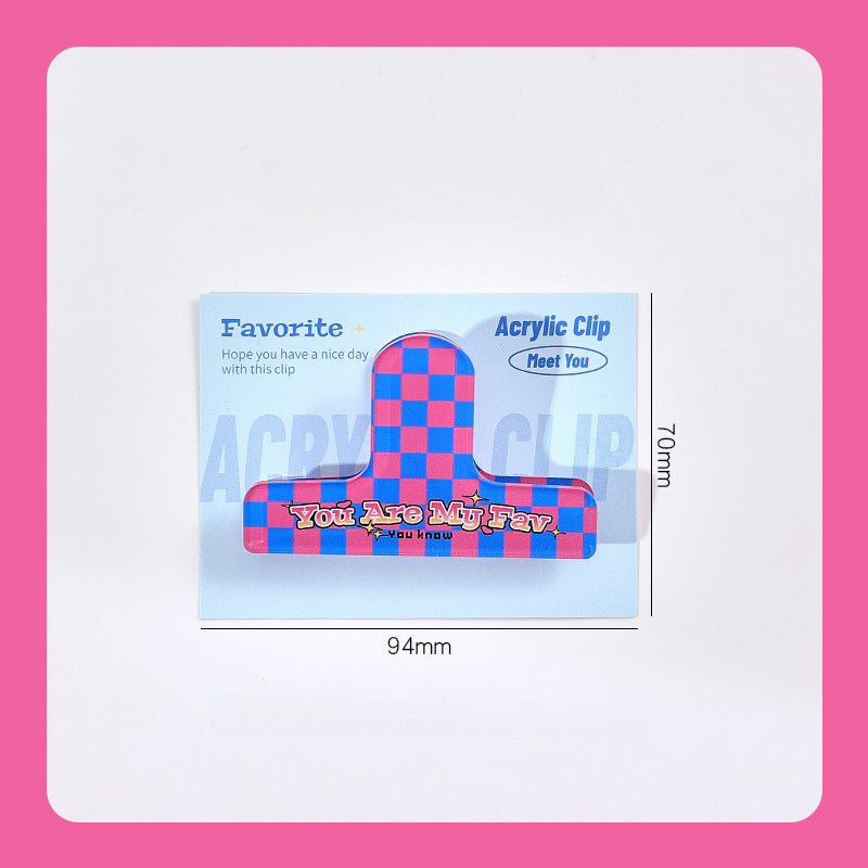 Colorful Checkerboard Storage Clips