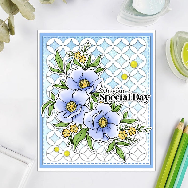 Blooming Flowers Dies & Stamps Set