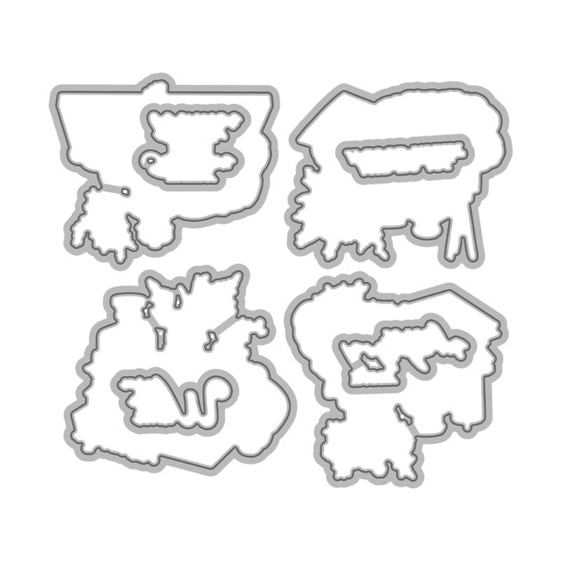 Vase Book Scarf Dies & Stamps Set