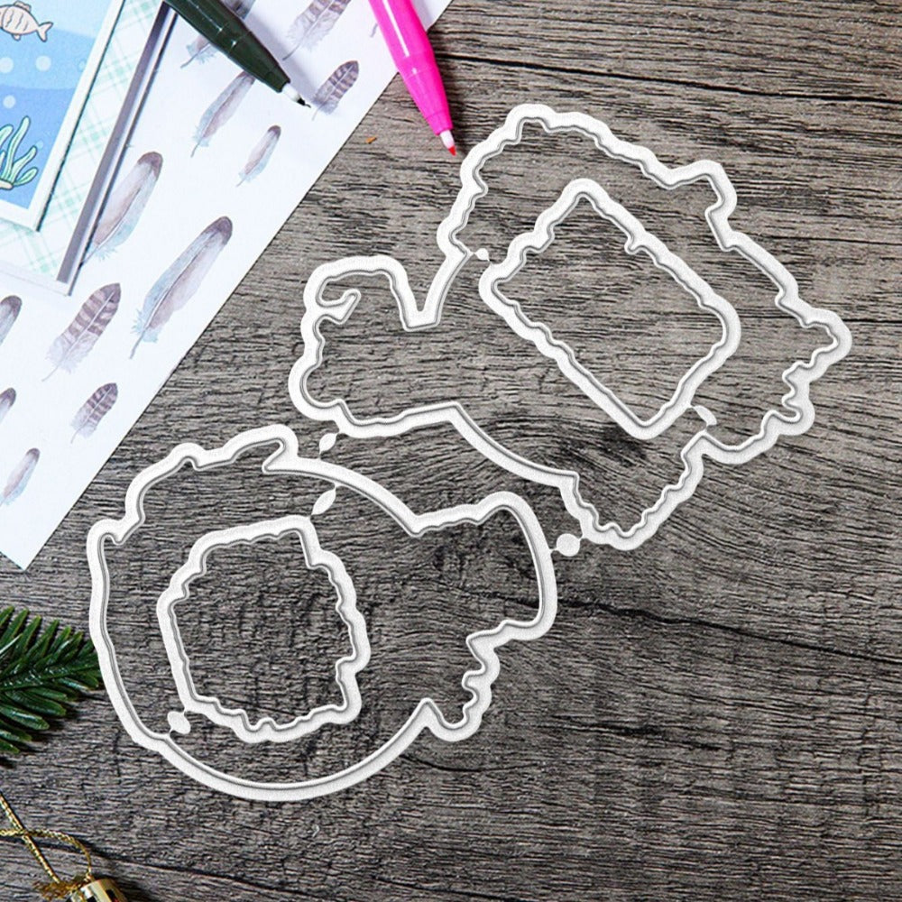 Glass Bottle Dies & Stamps Set