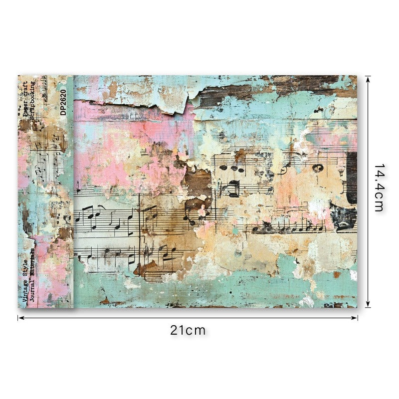 A5 Oil Painting Textures Journal Scrapbook Paper
