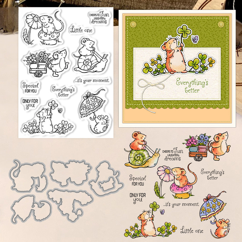 Cozy Mouse Dies & Stamps Set