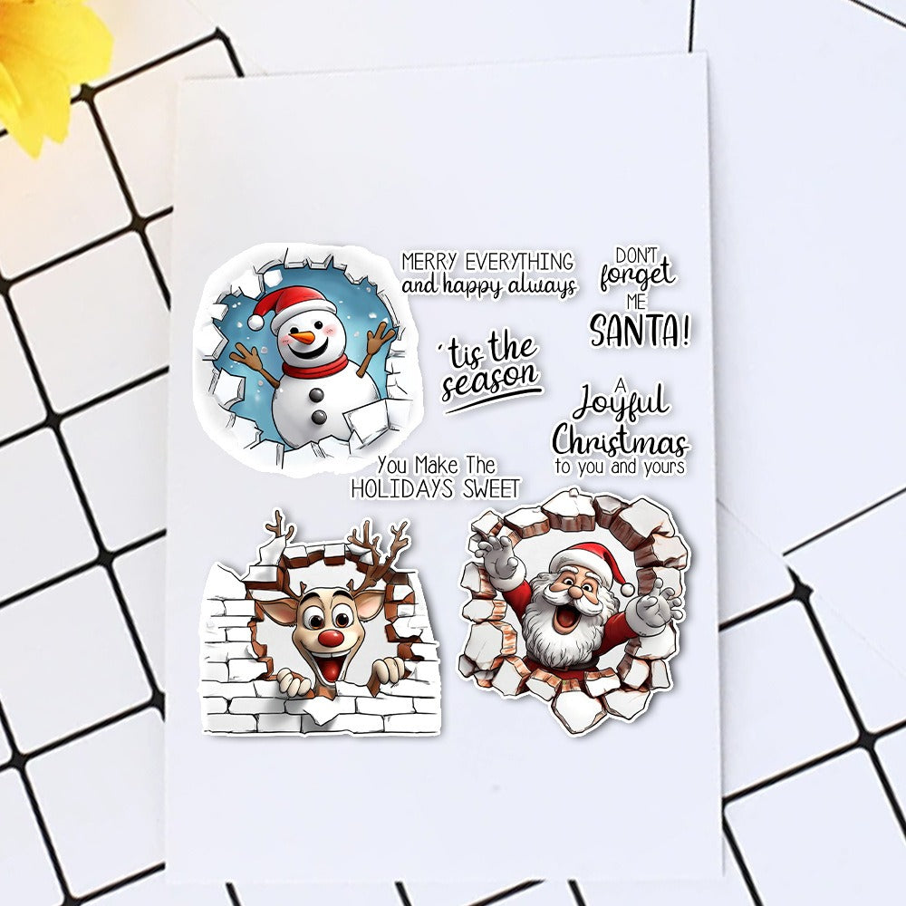 Santa Claus Snowman Elk Dies & Stamps Set