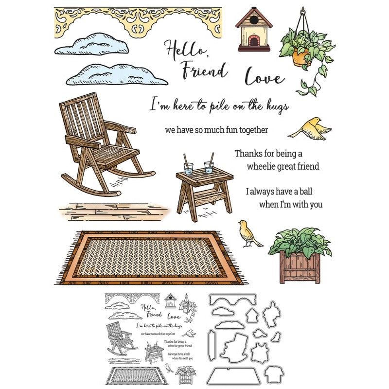 Patio Lounge Chair Dies & Stamps Set