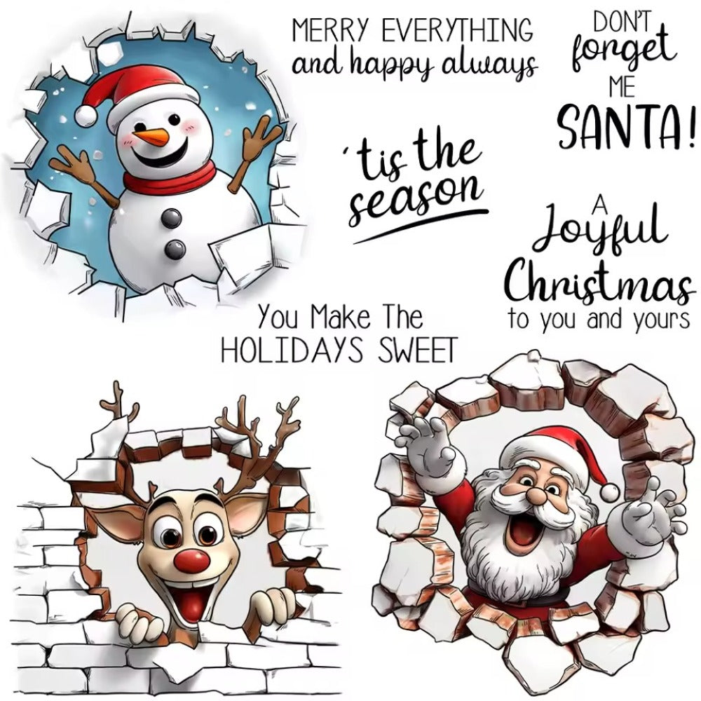 Santa Claus Snowman Elk Dies & Stamps Set