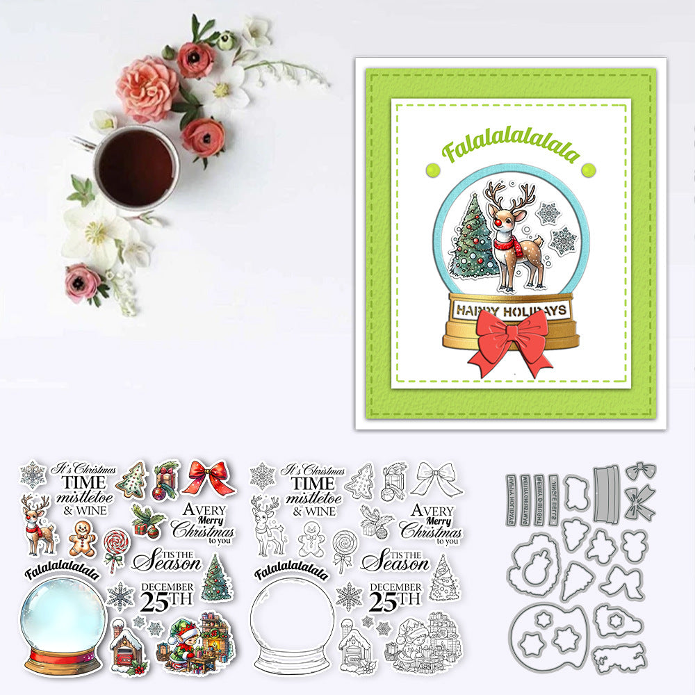 Christmas Elements Dies & Stamps Set