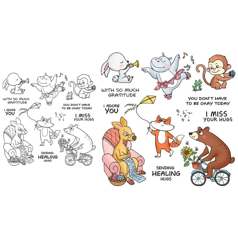 Animals Playing Dies & Stamps Set