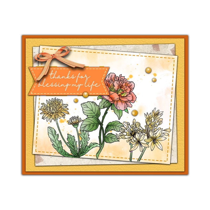 Various Flowers Blooming In Spring Dies & Stamps Set