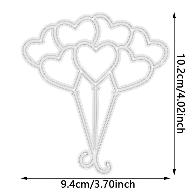 Love Balloons Metal Cutting Dies