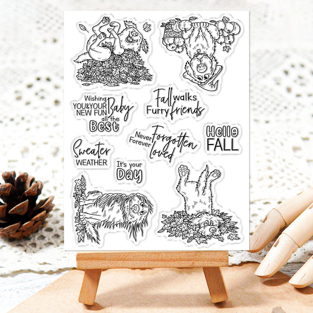Autumn Puppy Dies & Stamps Set