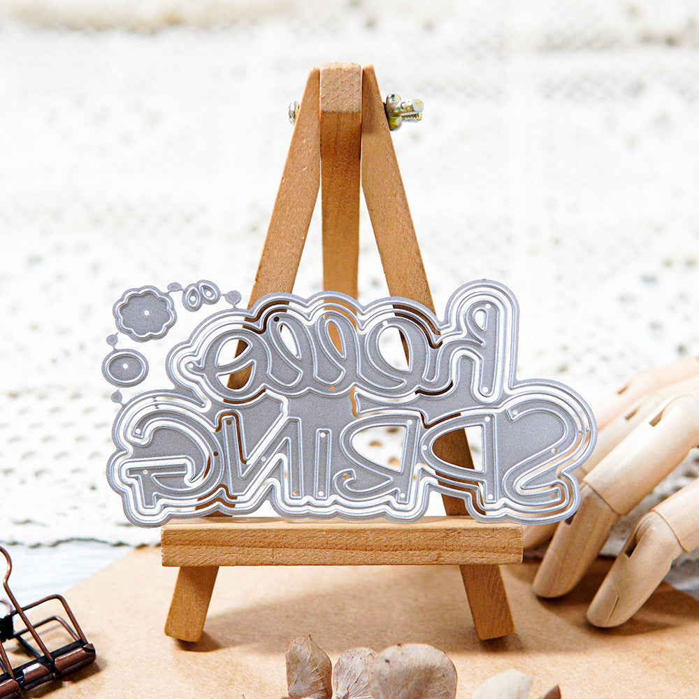 Hello Spring Words Metal Cutting Dies