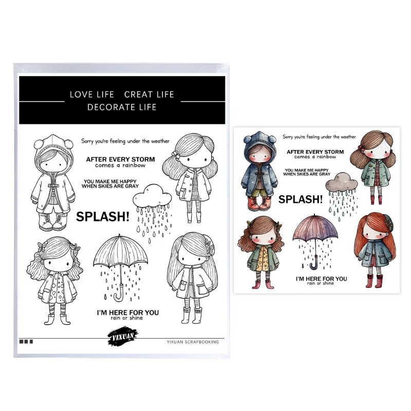 Cute Boy & Girl Dies & Stamps Set