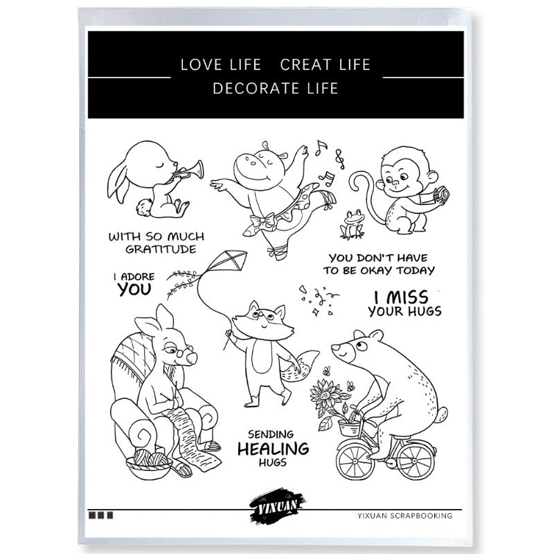 Animals Playing Dies & Stamps Set