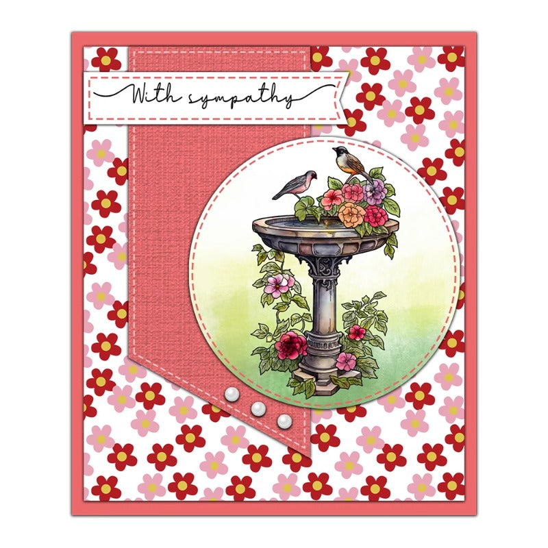 Garden Birds & Flowers Dies & Stamps Set
