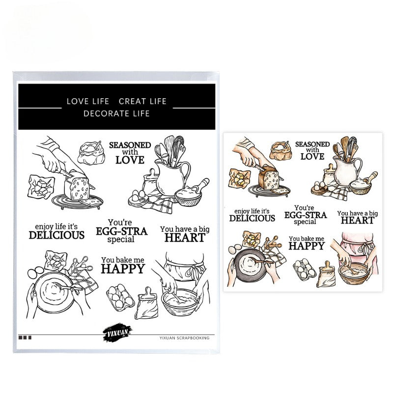 Cooking DIY Scrapbooking Dies & Stamps Set