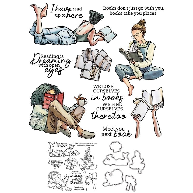 Women Who Love Reading Dies & Stamps Set