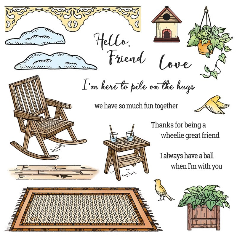 Patio Lounge Chair Dies & Stamps Set